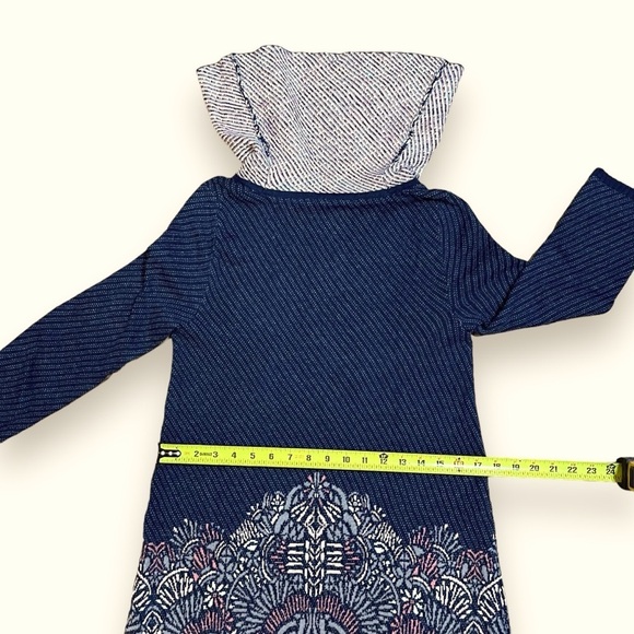 Anthropologie Moth Navy Imperial Garden Tunic Sweater Dress XS Wool Alpaca - Picture 13 of 16